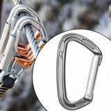 Maxbell Carabiner Clip D Shape Spring Snaps Key Ring Hook for Outdoor Camping Sports Light Grey