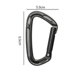Maxbell Carabiner Clip D Shape Spring Snaps Key Ring Hook for Outdoor Camping Sports Black