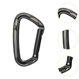 Maxbell Carabiner Clip D Shape Spring Snaps Key Ring Hook for Outdoor Camping Sports Black