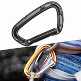 Maxbell Carabiner Clip D Shape Spring Snaps Key Ring Hook for Outdoor Camping Sports Black