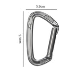 Maxbell Carabiner Clip D Shape Spring Snaps Key Ring Hook for Outdoor Camping Sports Dark Grey