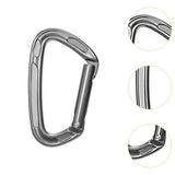 Maxbell Carabiner Clip D Shape Spring Snaps Key Ring Hook for Outdoor Camping Sports Dark Grey