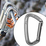 Maxbell Carabiner Clip D Shape Spring Snaps Key Ring Hook for Outdoor Camping Sports Dark Grey