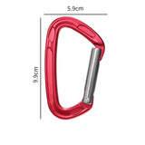 Maxbell Carabiner Clip D Shape Spring Snaps Key Ring Hook for Outdoor Camping Sports Red