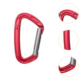 Maxbell Carabiner Clip D Shape Spring Snaps Key Ring Hook for Outdoor Camping Sports Red
