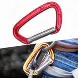 Maxbell Carabiner Clip D Shape Spring Snaps Key Ring Hook for Outdoor Camping Sports Red