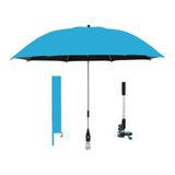 Maxbell 42" Beach Chair Umbrella with Clamp Universal Multipurpose Stroller Umbrella Lake Blue