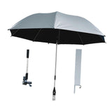 Maxbell 42" Beach Chair Umbrella with Clamp Universal Multipurpose Stroller Umbrella Silvery