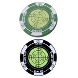 Maxbell Golf Ball Marker Round Bubble Level High Precisions Golf Putting Green Reader black