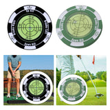 Maxbell Golf Ball Marker Round Bubble Level High Precisions Golf Putting Green Reader black