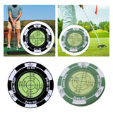 Maxbell Golf Ball Marker Round Bubble Level High Precisions Golf Putting Green Reader black