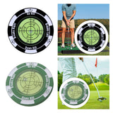 Maxbell Golf Ball Marker Round Bubble Level High Precisions Golf Putting Green Reader black