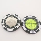 Maxbell Golf Ball Marker Round Bubble Level High Precisions Golf Putting Green Reader black