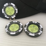 Maxbell Golf Ball Marker Round Bubble Level High Precisions Golf Putting Green Reader black