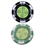 Maxbell Golf Ball Marker Round Bubble Level High Precisions Golf Putting Green Reader black