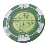 Maxbell Golf Ball Marker Round Bubble Level High Precisions Golf Putting Green Reader green