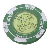 Maxbell Golf Ball Marker Round Bubble Level High Precisions Golf Putting Green Reader green