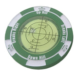 Maxbell Golf Ball Marker Round Bubble Level High Precisions Golf Putting Green Reader green