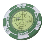 Maxbell Golf Ball Marker Round Bubble Level High Precisions Golf Putting Green Reader green