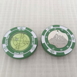 Maxbell Golf Ball Marker Round Bubble Level High Precisions Golf Putting Green Reader green