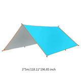 Maxbell Camping Tarp Rain Tarp Multifunctional Awning Canopy for Beach Travel Picnic blue