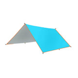 Maxbell Camping Tarp Rain Tarp Multifunctional Awning Canopy for Beach Travel Picnic blue