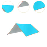 Maxbell Camping Tarp Rain Tarp Multifunctional Awning Canopy for Beach Travel Picnic blue