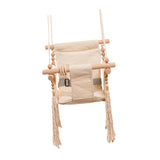 Maxbell Baby Swing Chair Wooden Nursery Swing Hammock for Park Backyard Bedroom