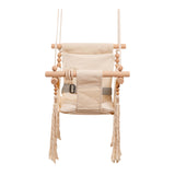 Maxbell Baby Swing Chair Wooden Nursery Swing Hammock for Park Backyard Bedroom