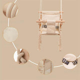 Maxbell Baby Swing Chair Wooden Nursery Swing Hammock for Park Backyard Bedroom