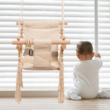 Maxbell Baby Swing Chair Wooden Nursery Swing Hammock for Park Backyard Bedroom