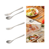 Maxbell Spoon Fork Easy Carrying Reusable Cutlery for Restaurant Home Birthday Party Spoon and Fork