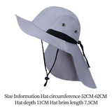 Maxbell Fishing Hat Outdoor Breathable Sun Protective Hunting Sun Hat with Neck Flap Light Gray