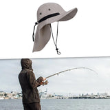 Maxbell Fishing Hat Outdoor Breathable Sun Protective Hunting Sun Hat with Neck Flap Khaki