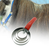 Maxbell 4 Rings Curry Comb Convenient Multifunctional Horse Brush for Dog Goat Sheep Red