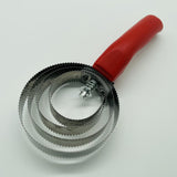 Maxbell 4 Rings Curry Comb Convenient Multifunctional Horse Brush for Dog Goat Sheep Red