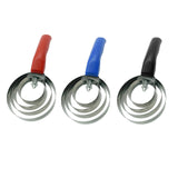 Maxbell 4 Rings Curry Comb Convenient Multifunctional Horse Brush for Dog Goat Sheep Red
