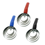 Maxbell 4 Rings Curry Comb Convenient Multifunctional Horse Brush for Dog Goat Sheep Red