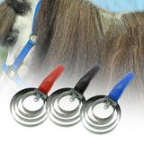 Maxbell 4 Rings Curry Comb Convenient Multifunctional Horse Brush for Dog Goat Sheep Red