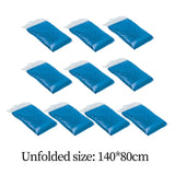 Maxbell 10x Emergency Raincoats Camping with Drawstring Hood Disposable Rain Ponchos Blue