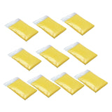 Maxbell 10x Emergency Raincoats Camping with Drawstring Hood Disposable Rain Ponchos Yellow