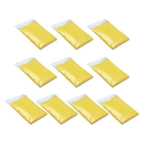 Maxbell 10x Emergency Raincoats Camping with Drawstring Hood Disposable Rain Ponchos Yellow