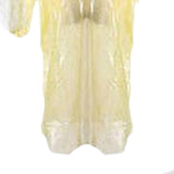 Maxbell 10x Emergency Raincoats Camping with Drawstring Hood Disposable Rain Ponchos Yellow
