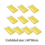 Maxbell 10x Emergency Raincoats Camping with Drawstring Hood Disposable Rain Ponchos Yellow