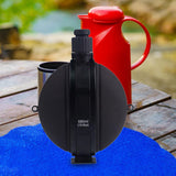 Maxbell Silicone Sports Bottle 580ml Capacity Leakproof for Camping Gym Sports Black