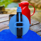 Maxbell Silicone Sports Bottle 580ml Capacity Leakproof for Camping Gym Sports Blue