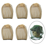 Maxbell 5 Pieces Head Net Cover Fishing Cap for Fishing Adventure Outdoor Activities Yellow