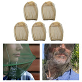 Maxbell 5 Pieces Head Net Cover Fishing Cap for Fishing Adventure Outdoor Activities Yellow