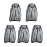 Maxbell 5 Pieces Head Net Cover Fishing Cap for Fishing Adventure Outdoor Activities Light Gray