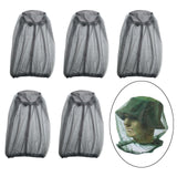 Maxbell 5 Pieces Head Net Cover Fishing Cap for Fishing Adventure Outdoor Activities Light Gray